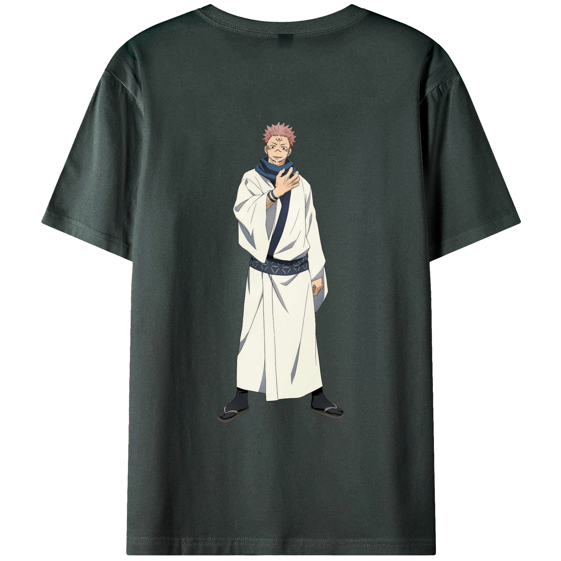 （画像用） 呪術廻戦 Jujutsu Kaisen 綿100％ メンズ半袖Tシャツ（バックプリント） 通気性